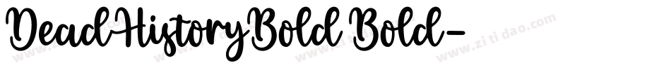 DeadHistoryBold Bold字体转换